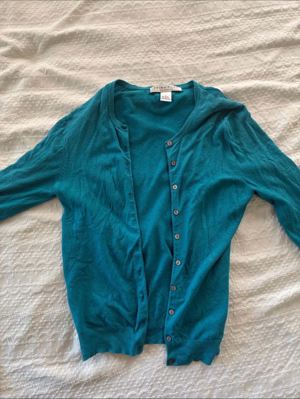 Trina Turk Teal cardigan